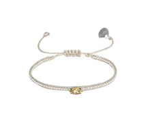 Load image into Gallery viewer, Mishky diamond eye bracelet pale yellow stone
