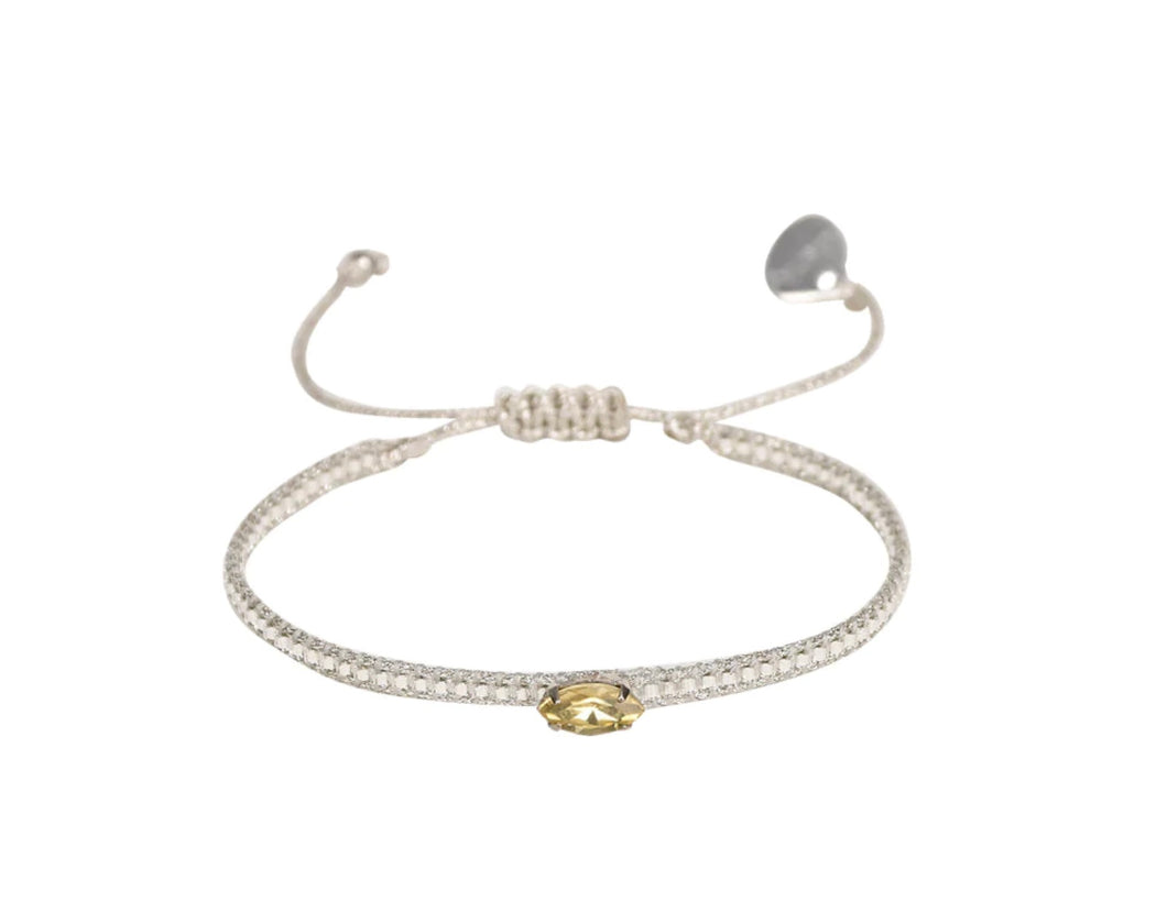 Mishky diamond eye bracelet pale yellow stone