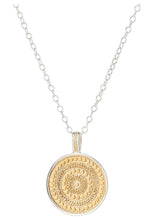 Load image into Gallery viewer, Anna Beck Large Beaded reversible Disc Necklace - Gold/Silver
