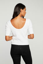 Load image into Gallery viewer, Chaser Brand Ribbed Cropped Scooped Back Tee
